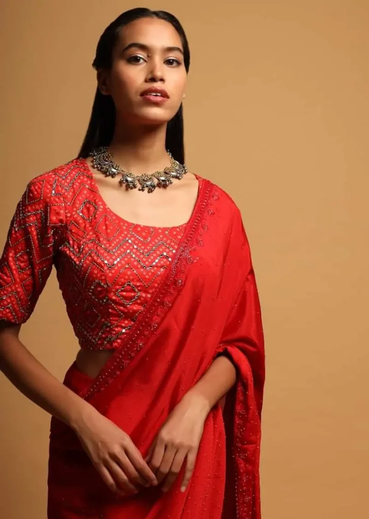 Celebrity-Inspired 8 Embroidered Saree Blouses To Elevate Your Style Game – image 16