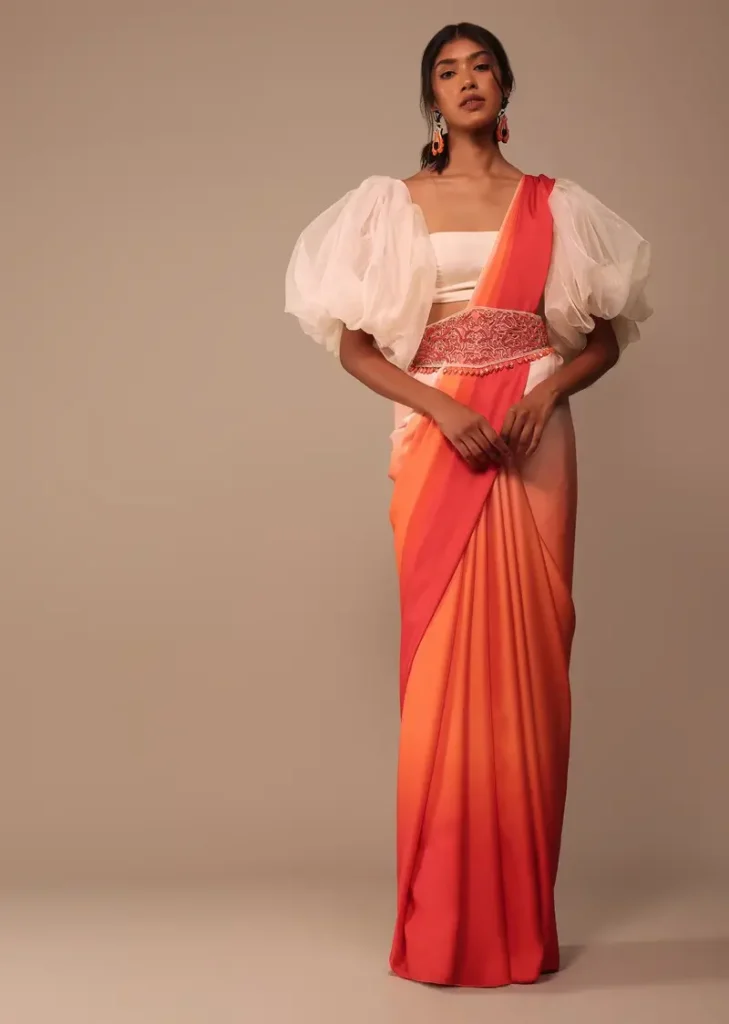 A Retro Trend In The Millennial World- Mumtaz Saree Draping Style