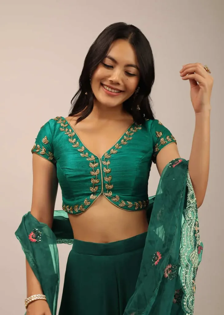 Celebrity-Inspired 8 Embroidered Saree Blouses To Elevate Your Style Game – image 2