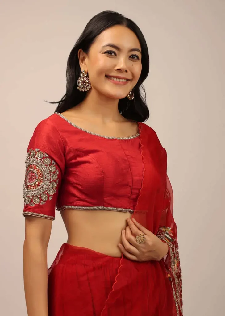 Celebrity-Inspired 8 Embroidered Saree Blouses To Elevate Your Style Game – image 8