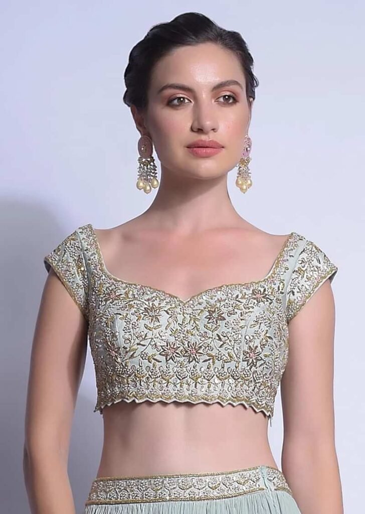 Celebrity-Inspired 8 Embroidered Saree Blouses To Elevate Your Style Game – image 10