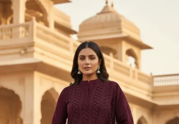 Graceful Elegance – Women’s Suit with Georgette Fabric and Embroidery Work