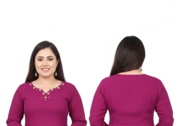 Women Embellished Georgette Anarkali Kurta (Pink) – An Epitome of Grace & Elegance