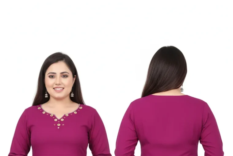 Women Embellished Georgette Anarkali Kurta (Pink) – An Epitome of Grace & Elegance