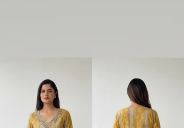 Women Floral Printed V-Neck Thread Work Kurta with Trousers & Dupatta – Timeless Elegance in Every Detail