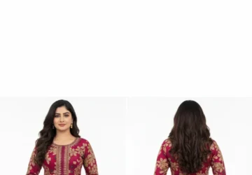 Embroidered Embellished Sweetheart Neck A-Line Maxi Dress – Elegance Redefined