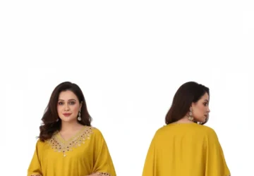 Ethnic Motifs Lace Navratri Special Embroidered Kaftan Kurta & Trousers – Festive Elegance Redefined