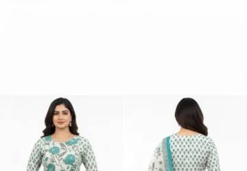 Women’s White Cotton Printed Kurti Set with Dupatta – Classic Elegance & Everyday Comfort