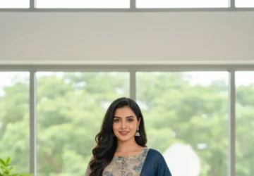 Women’s Embroidered Straight Kurta Suit Set – Timeless Ethnic Elegance