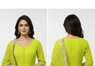 Floral Embroidered Regular Pure Cotton Kurta with Palazzos & Dupatta – Elegant Ethnic Ensemble for Women