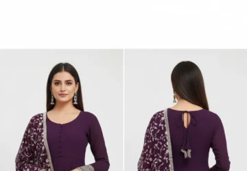 Anarkali Gown with Dupatta Set – Affordable Festive Dress for Women