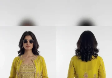 Girls Woven Design Embroidered Kurta with Palazzo & Jacket – Stylish Ethnic Set for Young Girls