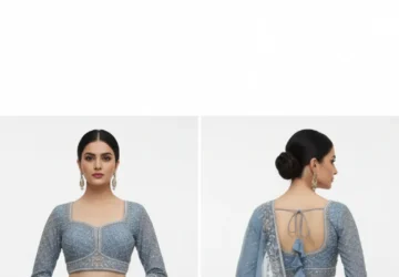 Royal Fox Georgette Semi-Stitched Lehenga Set with Rivet Moti & Sequin Work – Elegant Festive Wear for Women