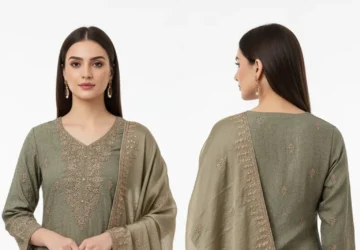 Ethnic Printed Sequinned Unstitched Dress Material – Create Your Own Festive Elegance
