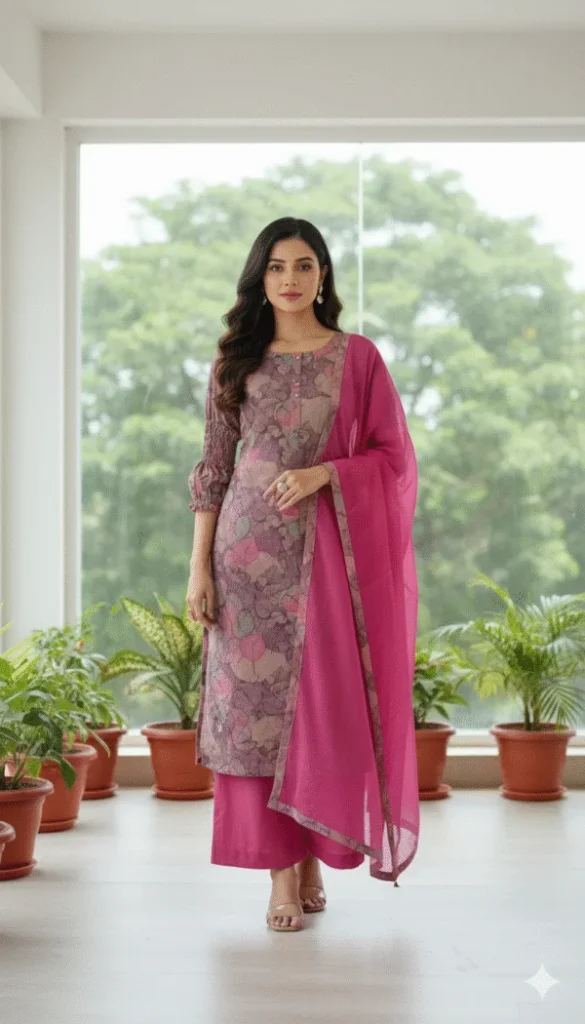 Women’s Embroidered Straight Kurta Suit Set – Timeless Ethnic Elegance – image 4