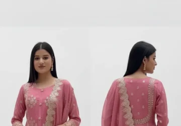 Women Anarkali Kurta Set – Elegant Ethnic Ensemble with Dupatta & Palazzos