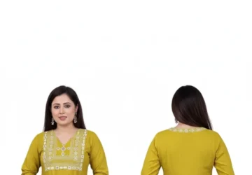 Women’s Anarkali Embroidered Kurta with Pant & Dupatta Set – Elegant Ethnic Ensemble