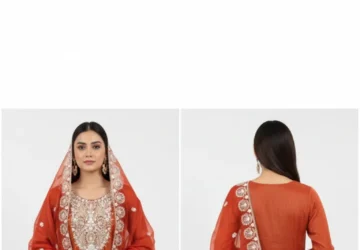Orange Kurta & Pant with Dupatta – Radiance Redefined