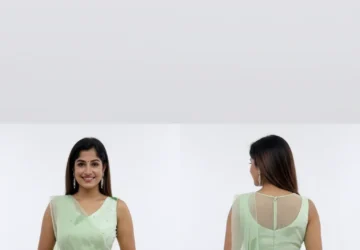 Aaira Floral Printed V-Neck Anarkali Kurta with Trousers & Dupatta – Ethnic Elegance Redefined