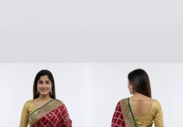 Geometric Print Silk Saree – Modern Elegance Meets Timeless Tradition