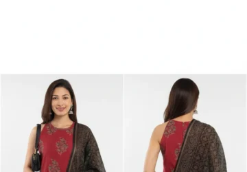 Floral Polka Dot Printed Round-Neck Kurta with Pant & Dupatta – Playful Elegance Meets Comfort