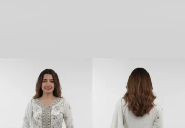 Embroidered Organza Semi-Stitched Dress Material – Elegance Redefined