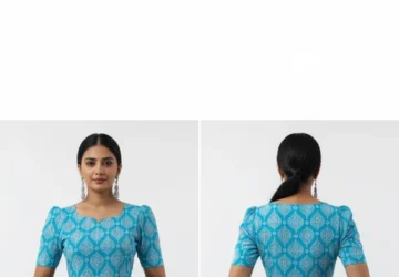 Charming Elegance: Cotton Floral Printed Fit & Flare Midi Dress