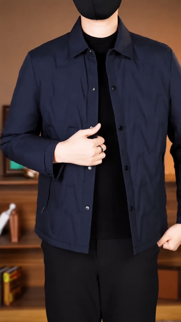 A lightweight windbreaker-style jacket