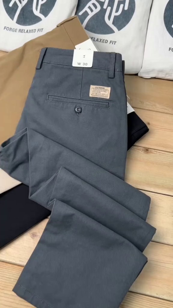 Premium relaxed-fit cotton chinos