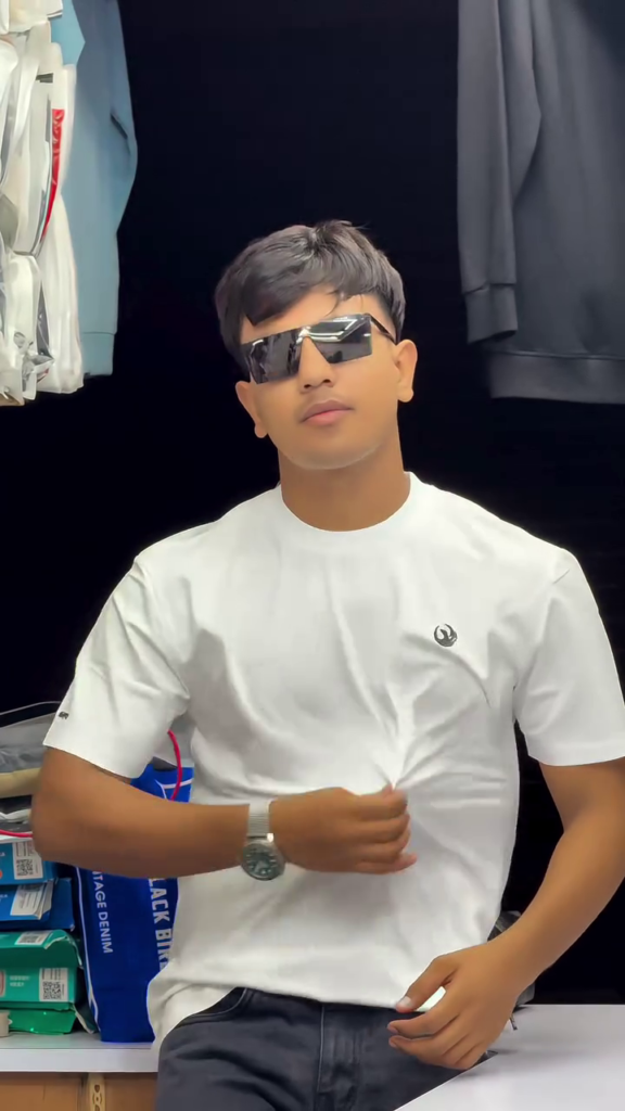 A short-sleeve crew-neck T-shirt
