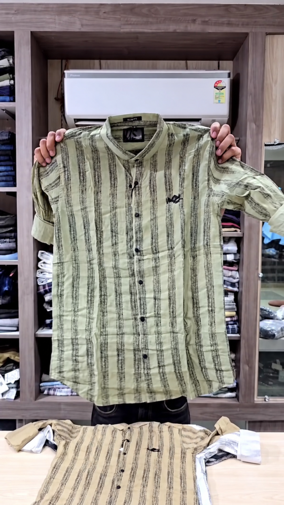 A striped linen shirt for summer