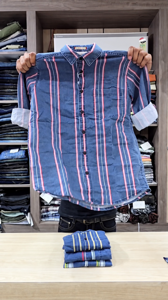 A lightweight striped summer shirt