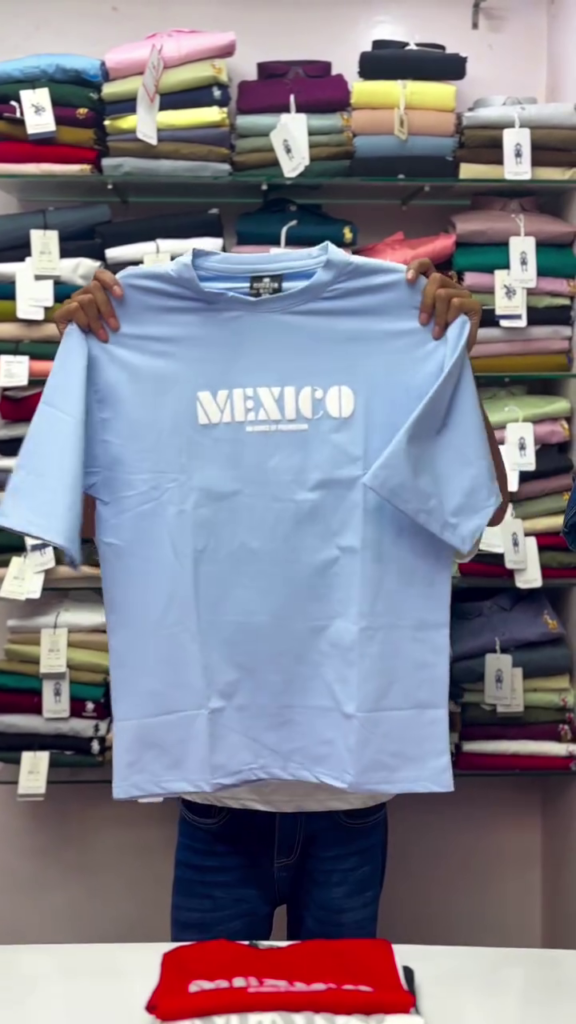 A sea green graphic printed tee